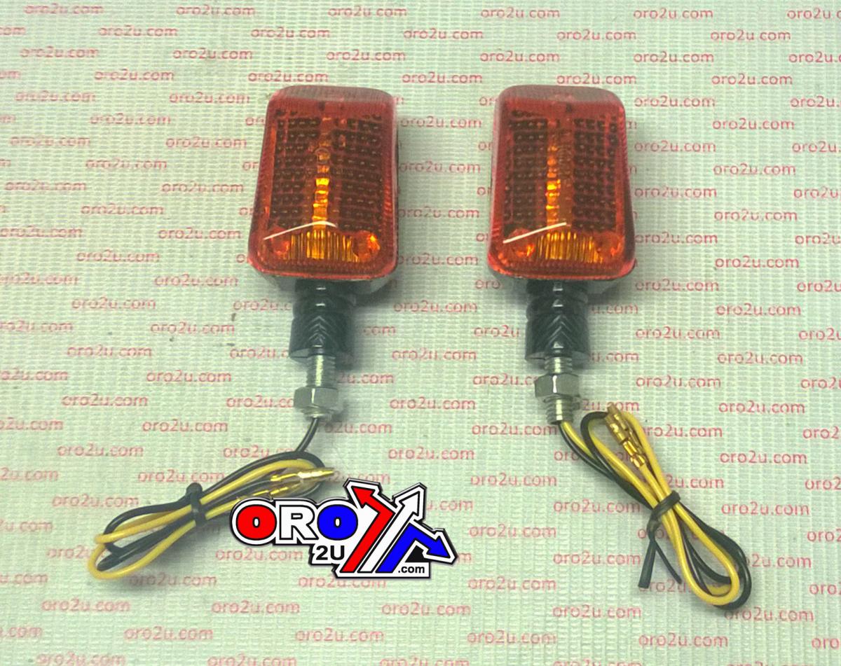 INDICATORS ORANGE LENS PAIR, RECTANGULAR CARBON LOOK CASE, 121406164