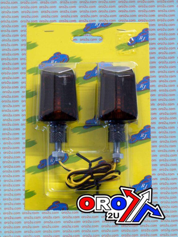 INDICATORS SMOKE LENS PAIR, RECTANGULAR CARBON LOOK CASE, 121405475