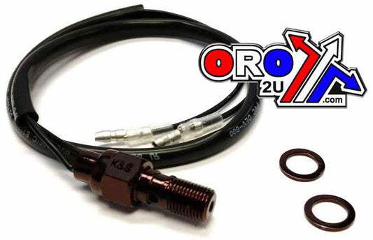 SWITCH BRAKE HYD. 3/8" x 24, K&S 12-0020B BLACK