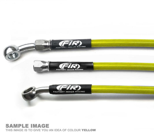 HOSE FRONT BRAKE YELLOW / BLK, SUZUKI RM125 1985-1989, RM250 1985-1988 FIR, KIT DONE