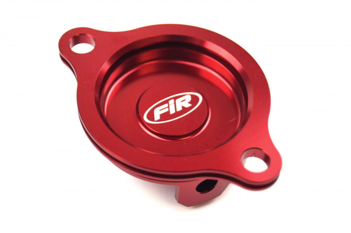 OIL FILTER COVER RED ALLOY CRF, CRF250R 2010-2017, OFC-101