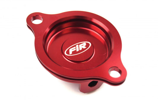 OIL FILTER COVER RED ALLOY CRF, CRF250R 2010-2017, OFC-101