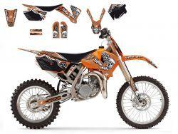 04-05 SX85 KTM TRIBAL SKULL 2, BLACKBIRD FULL TEAM KIT 8522B