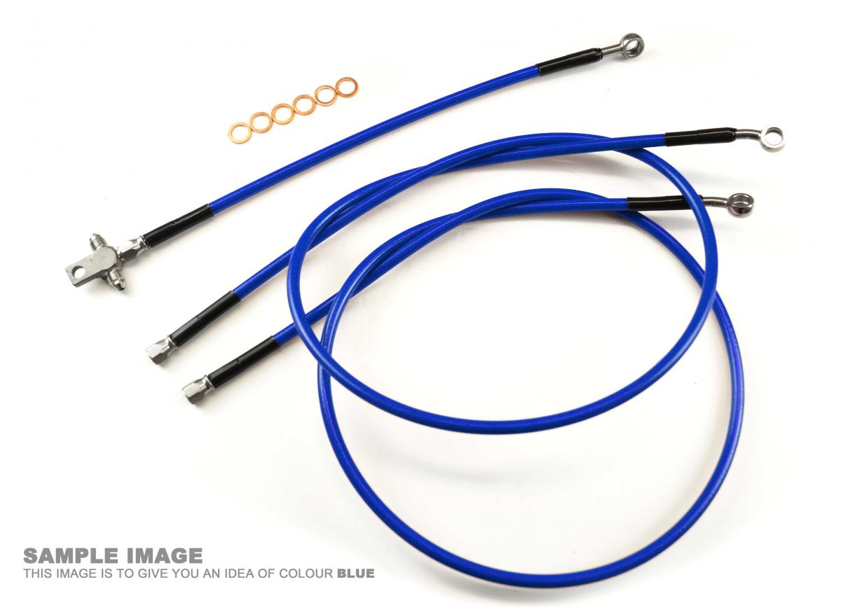 HOSE FRONT BRAKE KIT/3 BLUE +2 YAMAHA YFZ 350 BANSHEE 90-06