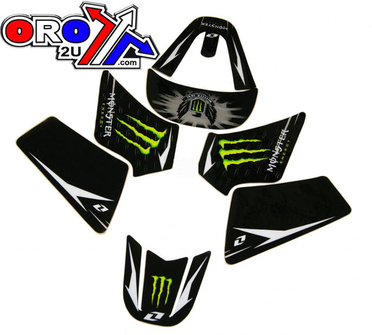 DECAL SET YAMAHA PW50 MONSTER BLACK GREEN