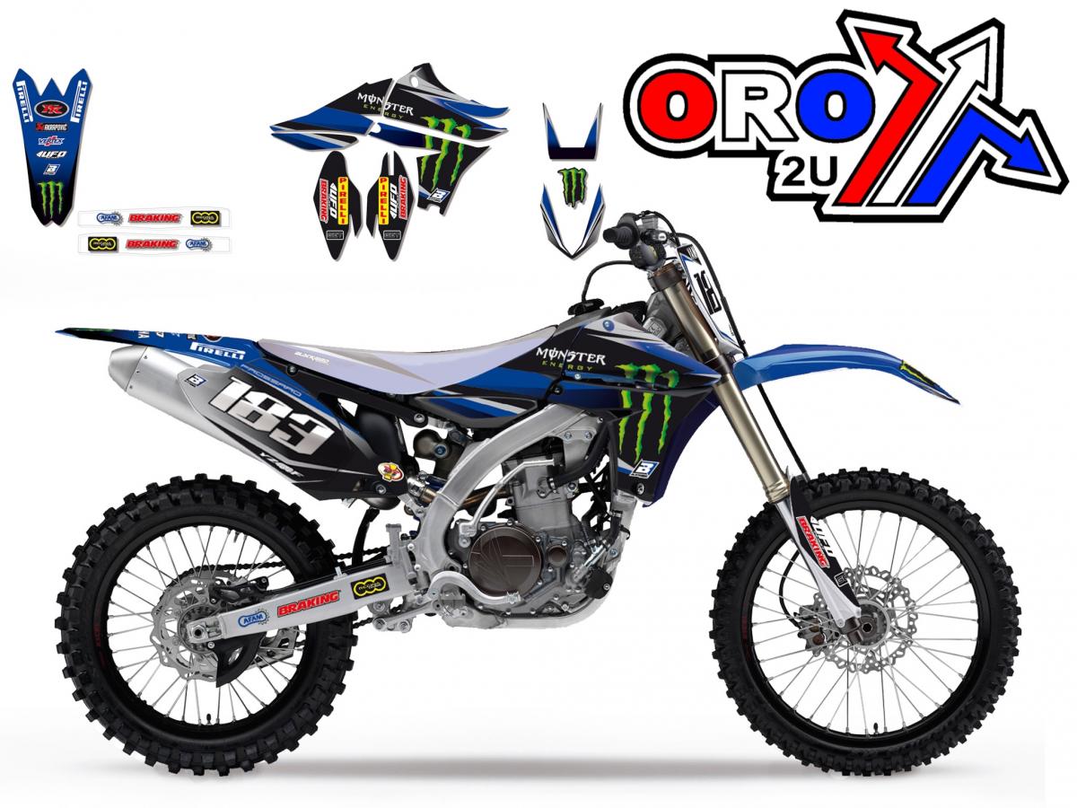 10-13 YZF450 MONSTER ENERGY 3, BLACKBIRD DECAL SET 2240R3