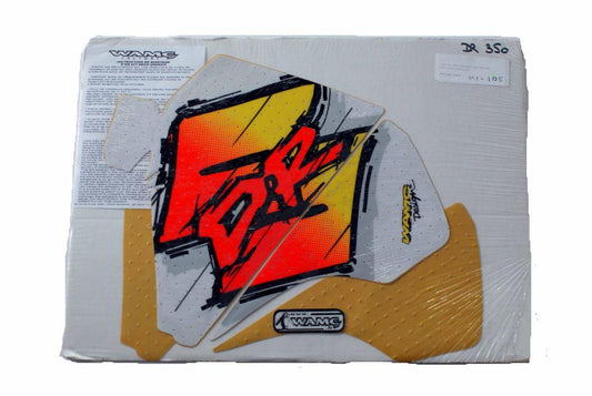 90-99 DR250/350 RAD AND TANK, YELLOW/RED/WHITE, DECAL KIT