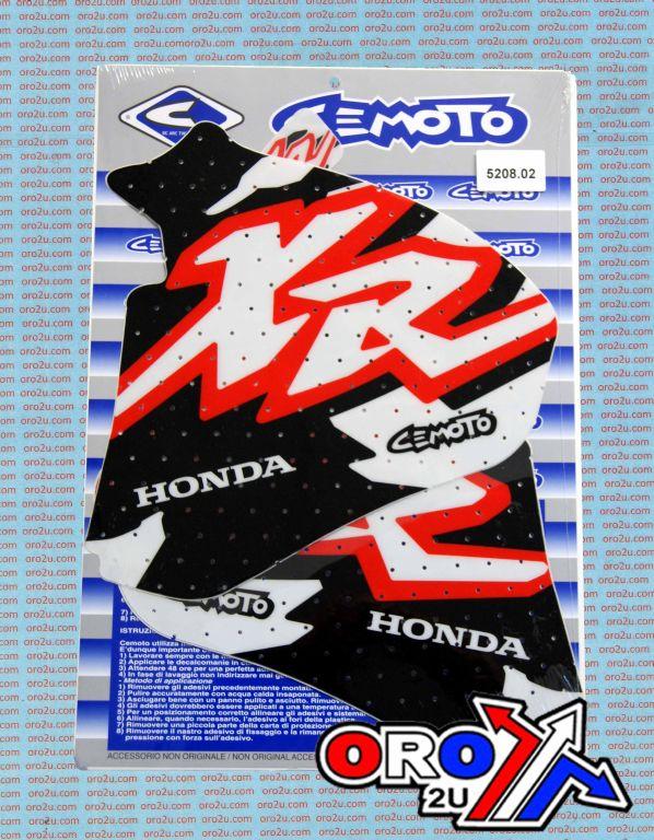 86-02 XR600 CEMOTO DECAL SET, HONDA DECAL KIT 5208.01/02, RAD AND TANK