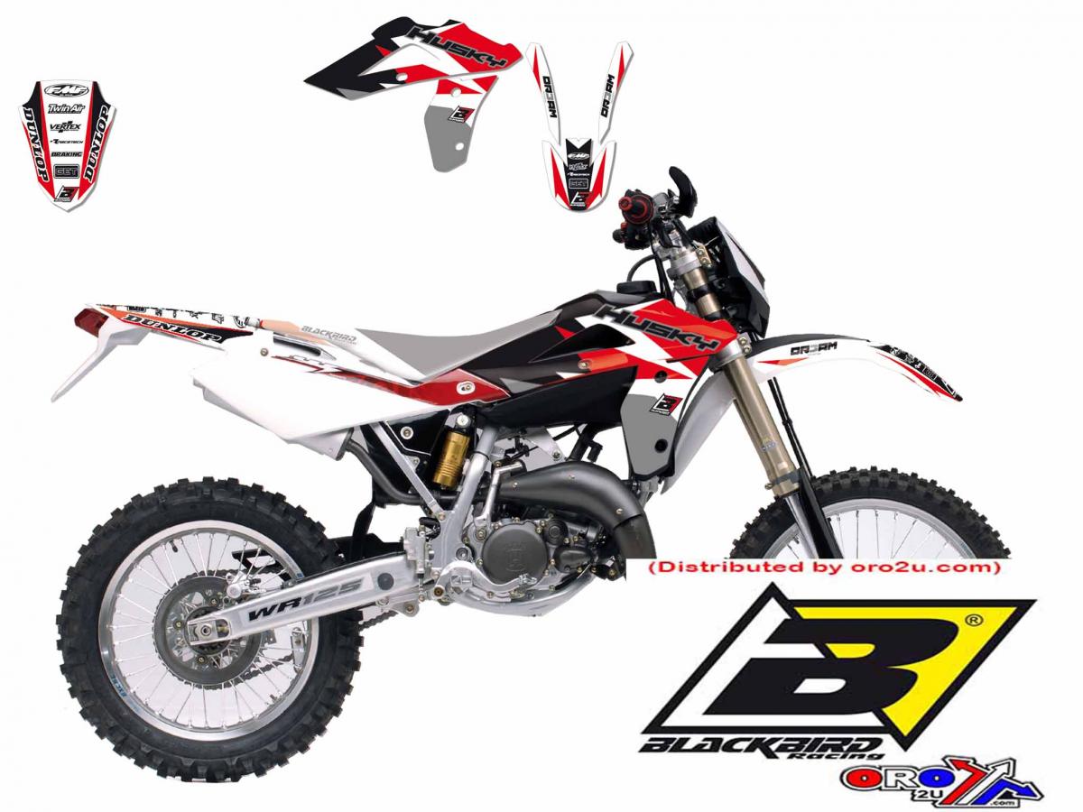 06-12 HUSKY 2STK DREAM3 RED, BLACKBIRD DECAL KIT 2609E/01, HUSQVARNA CR / WR