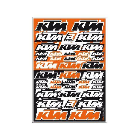 STICKER SHEET KTM LOGO, BLACKBIRD 5076K PRE-CUT