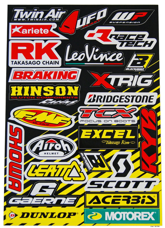 STICKER SHEET SPONSOR LOGO A, BLACKBIRD 5076A PRO-CUT
