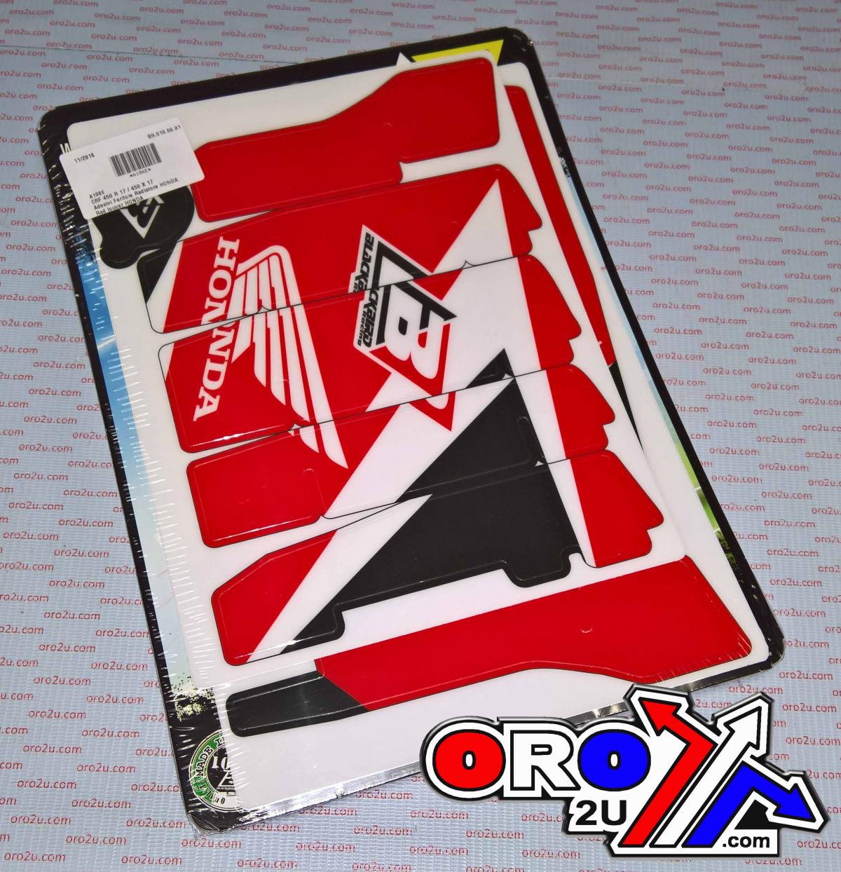 2017-19 CRF450 RAD LOUVER DECAL, BLACKBIRD A106E