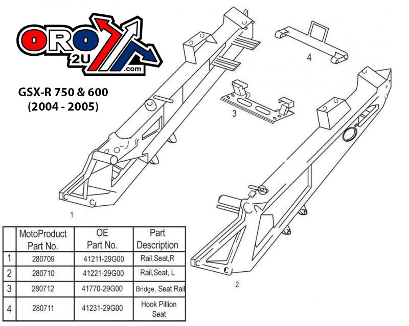 SUB FRAME SUZUKI KIT GSX-R 41211-29G00 41770-29G00