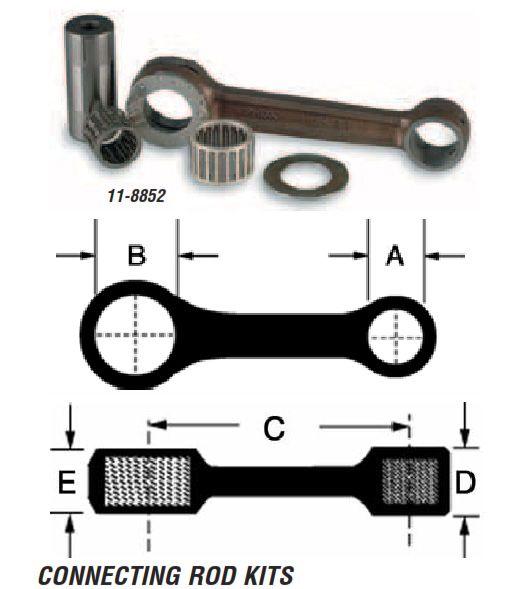 CONNECTING ROD YZ465, WR500, YAMAHA IT465, IT490, WR490