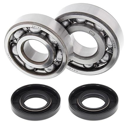 CRANKSHAFT BEARING & SEAL KIT, ALLBALLS 24-1007 KX125 85-87