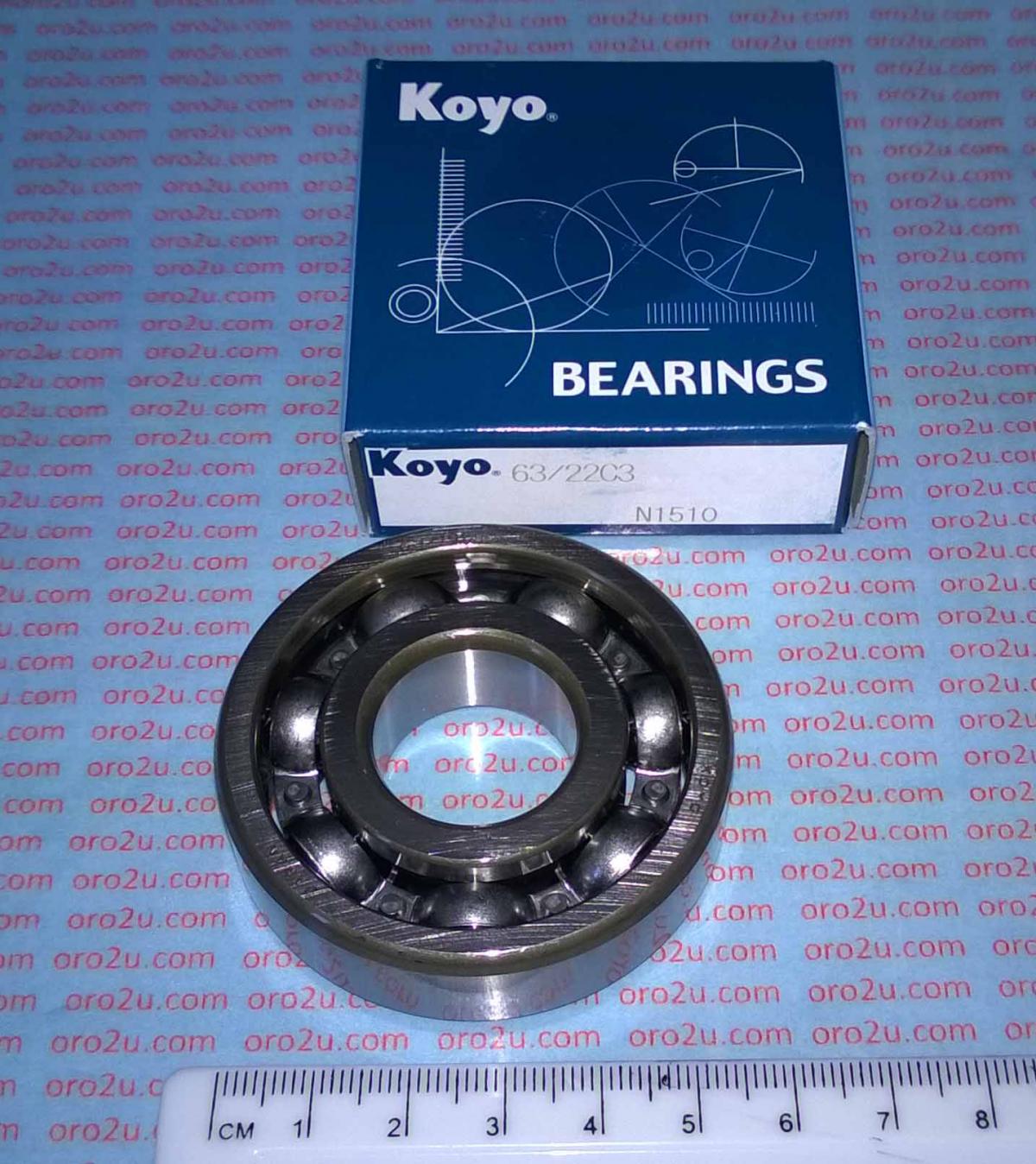 BEARING 63/22 C3 KOYO 22x56x16, PROX 23.6322C3, BEA077, MADE IN JAPAN