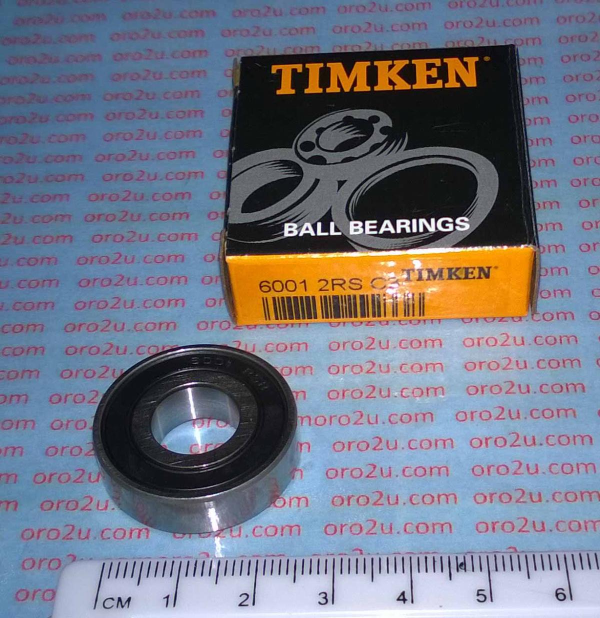 BEARING 6001 C3 2RS TIMKEN, SIZE 12x28x8 2 SIDE SEALED