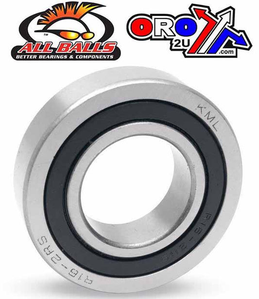BEARING R16 2RS ALLBALLS MAINSHAFT 25.4x50.8x12.7mm 1''x2''x1/2''inc  9061-6040 INNER PRIMARY SUPPORT