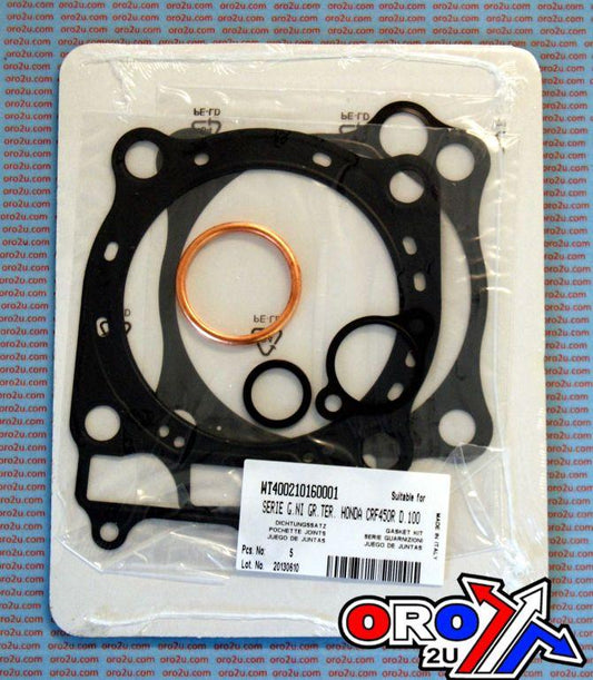 TOP END GASKET SET HONDA CRF 450 02-08, ATHENA P400210160001 FOR 100MM BIG BORE CYL KIT