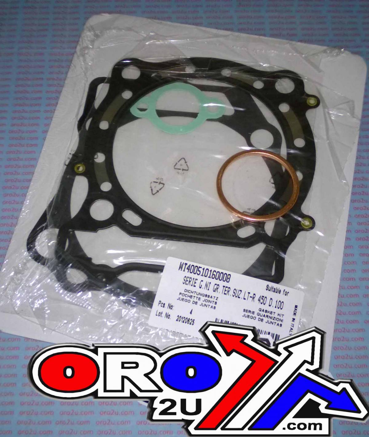 TOP END GASKET SET 100MM SUZUKI LT-R 450 06-11, ATHENA P400510160008 FOR 490CC BIG BORE KIT