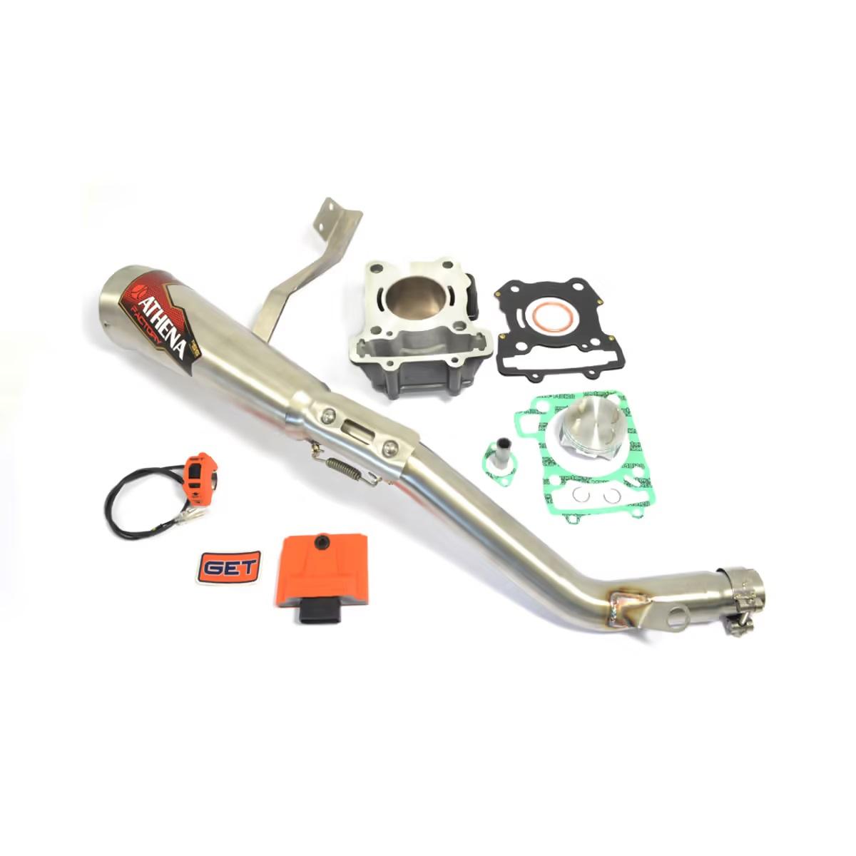 CYLINDER FULL KIT B 65MM KTM DUKE 125 10-15 EXHAUST, ATHENA P400270100018 160CC BIG BORE, (Piston, ecu and exhaust included)