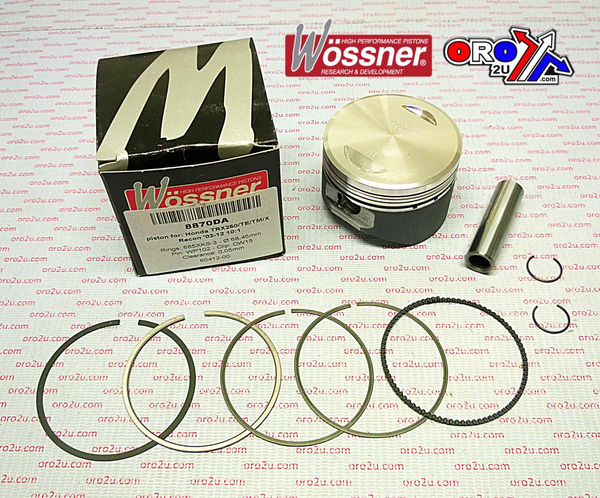 PISTON KIT 02-13 TRX250 69.50, FORGED PISTON WOSSNER 8870D100, HONDA ATV