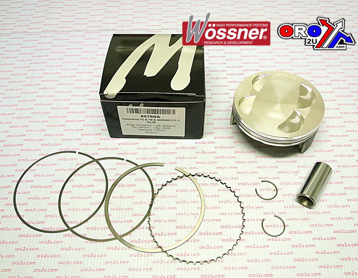 PISTON KIT 03-05 HUS 450 97.00, 8578DB WOSSNER HUSQVARNA