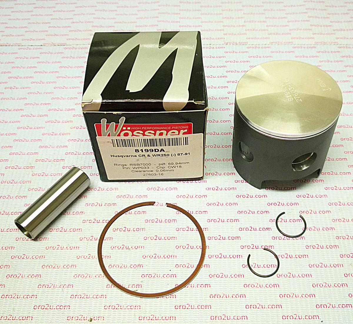 PISTON KIT HUSKY 87-91 250 70, WOSSNER 8199DD HUSQVARNA
