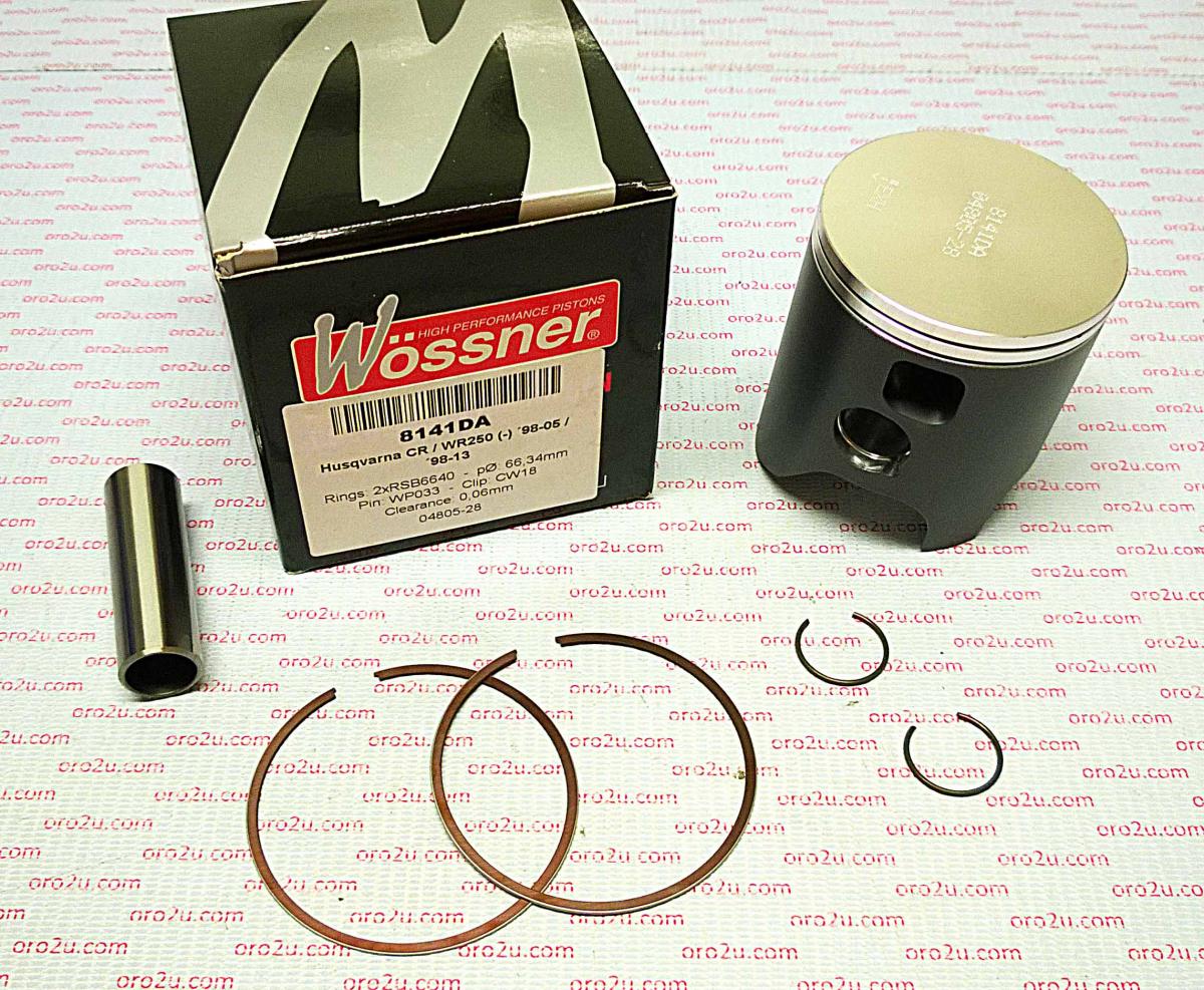 PISTON KIT 98-12 CR250 WR250, WOSSNER 8141DA HUSQVARNA