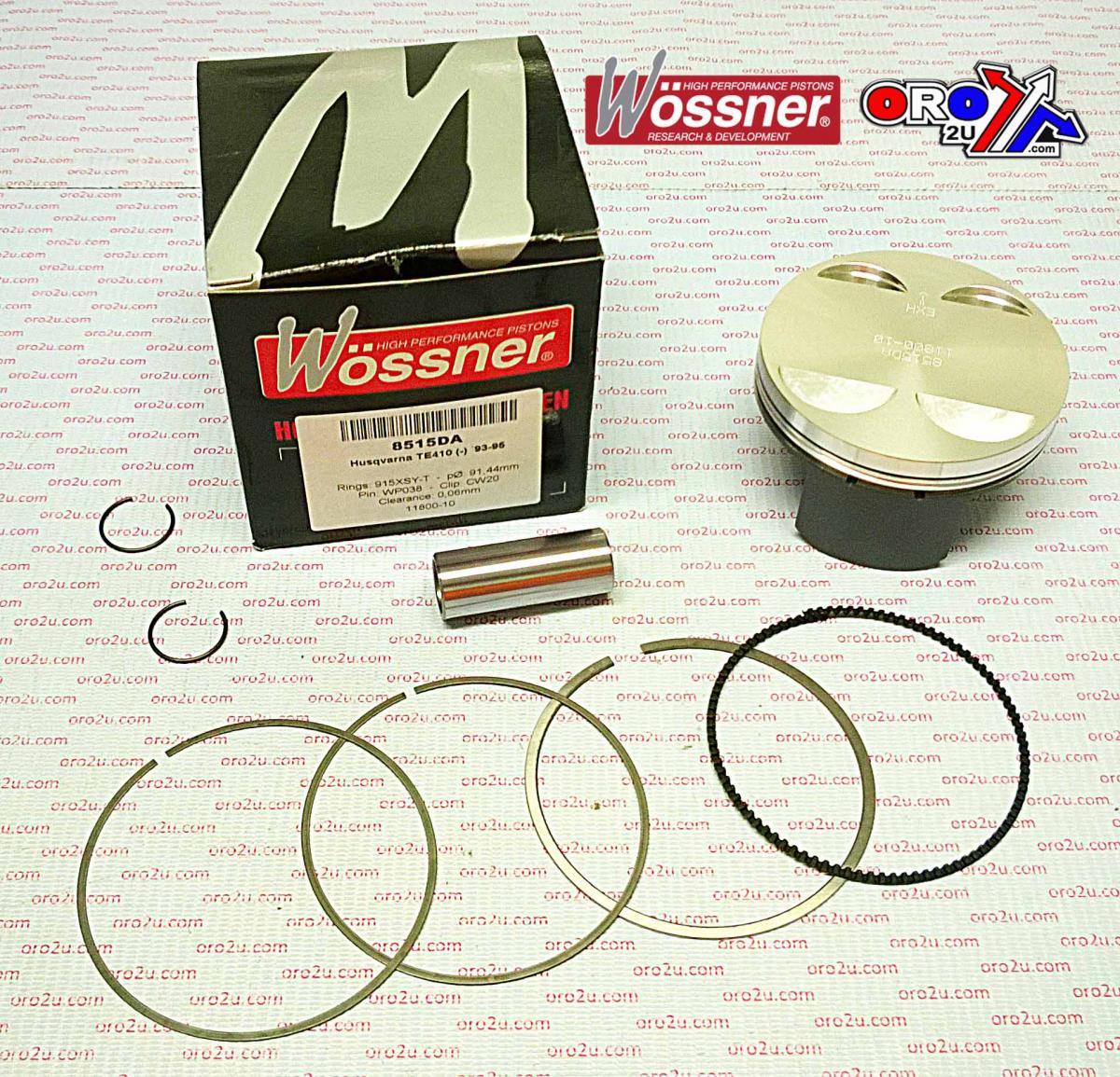 PISTON KIT C 93-95 TE410 91.50, WOSSNER 8515DC HUSQVARNA