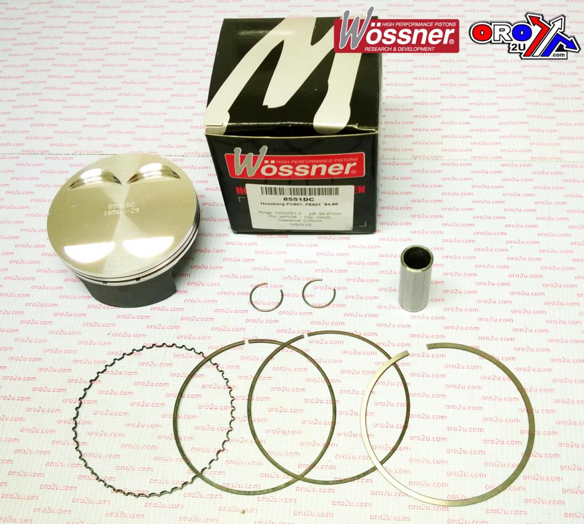 PISTON KIT HUSABERG 601 100.00, FORGED WOSSNER 8551DA