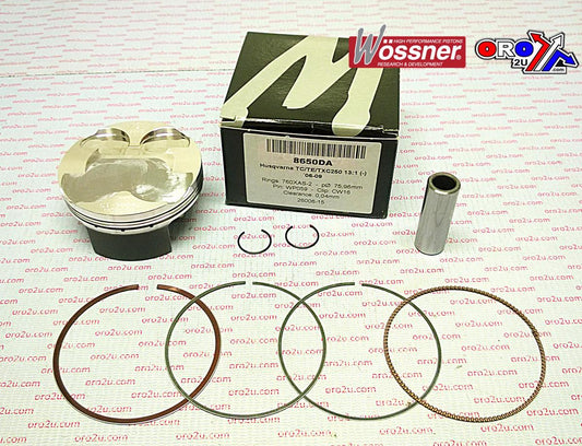 PISTON KIT 06-9 TC TE250 76.00, WOSSNER 8650DA HUSQVARNA