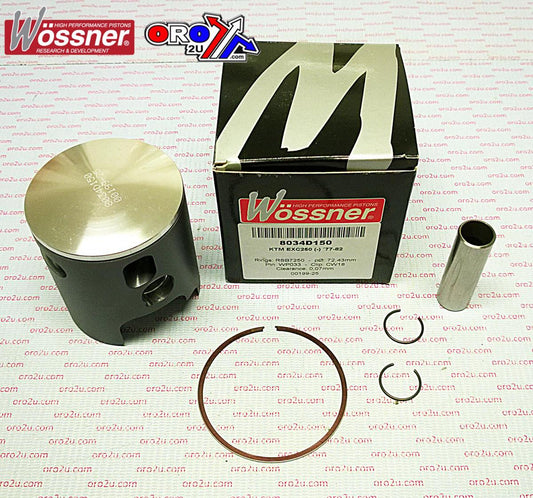 PISTON KIT 77-82 KTM250 73.00, WOSSNER FORGED 8034D200