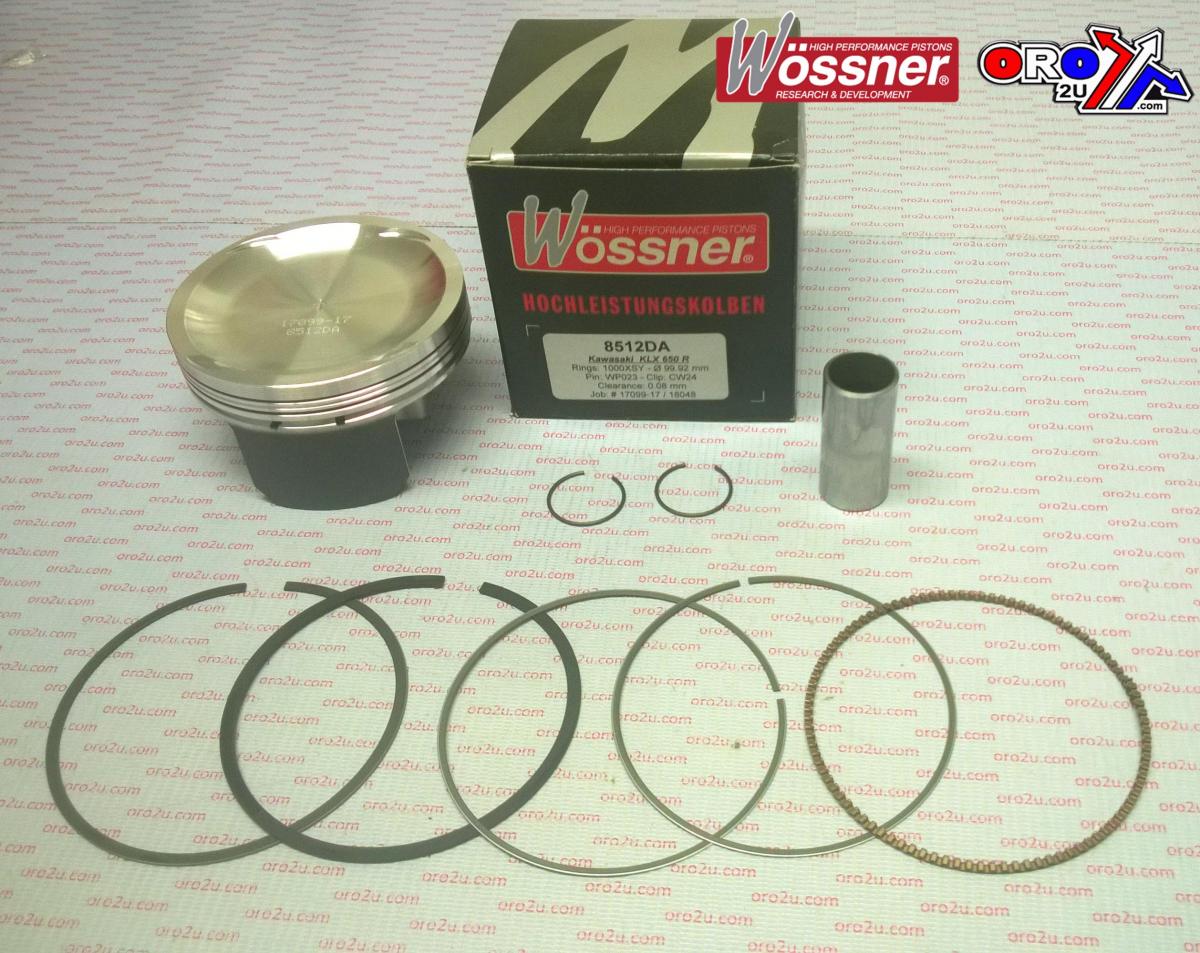 PISTON KIT 93-95 KLX650 100.00, FORGED WOSSNER 8512DB