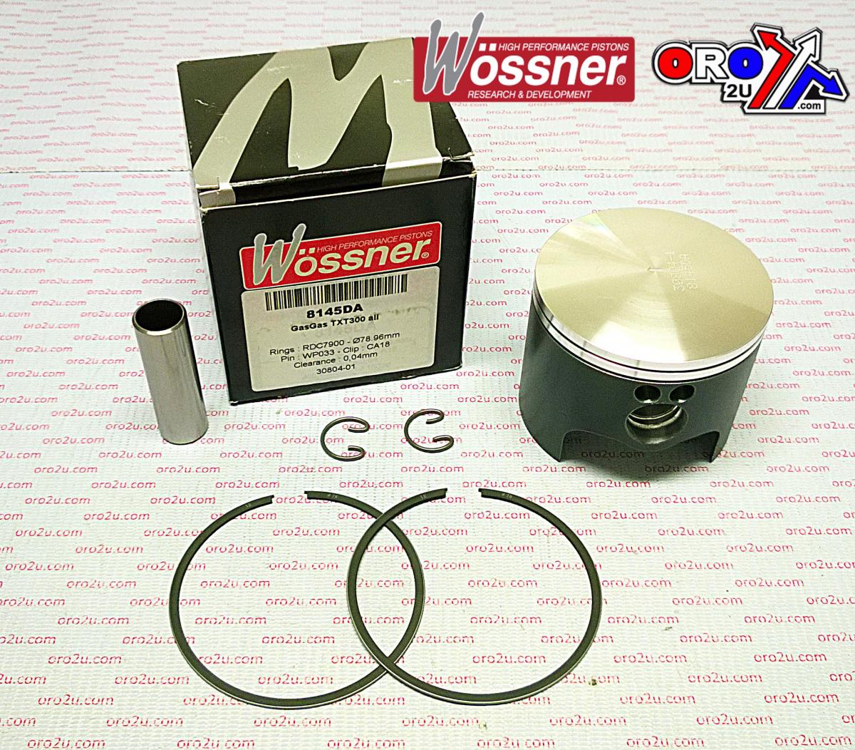 PISTON KIT ALL TXT300 79.00 C, WOSSNER FORGED KIT 8145DC
