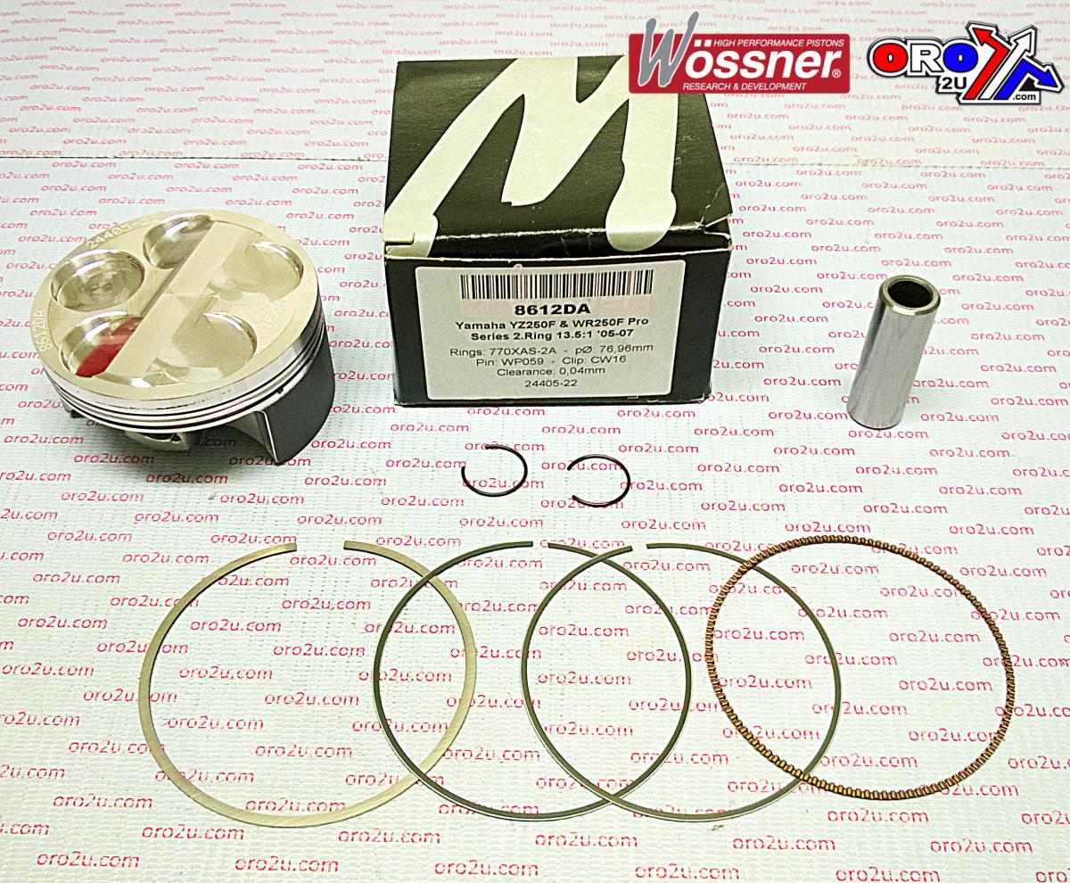 PISTON KIT 05-07 YZF250 77.00, WOSSNER 8612DA 2-RING, 5NL-11631-20-00