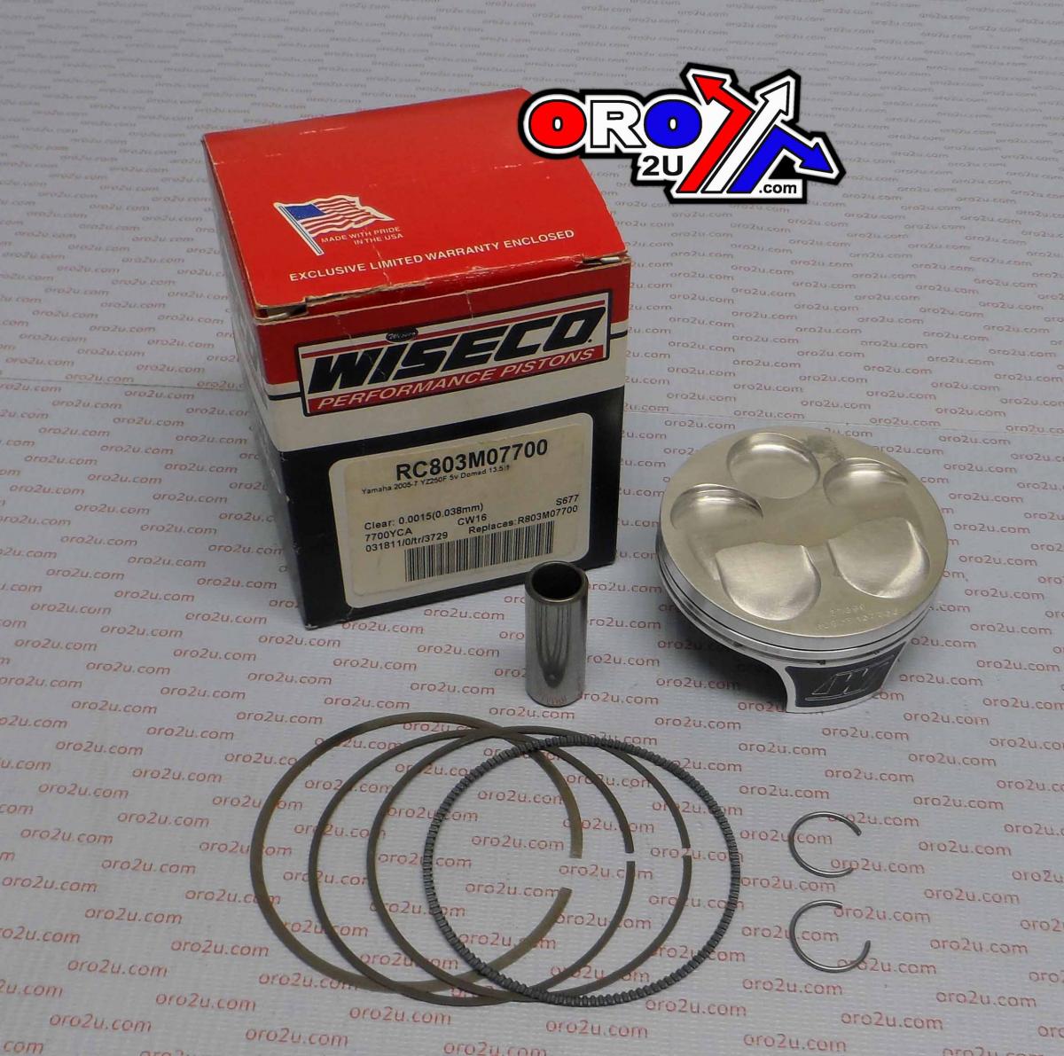 PISTON KIT 05-07 YZF250 77.00, RACE WISECO RC803M07700 MX