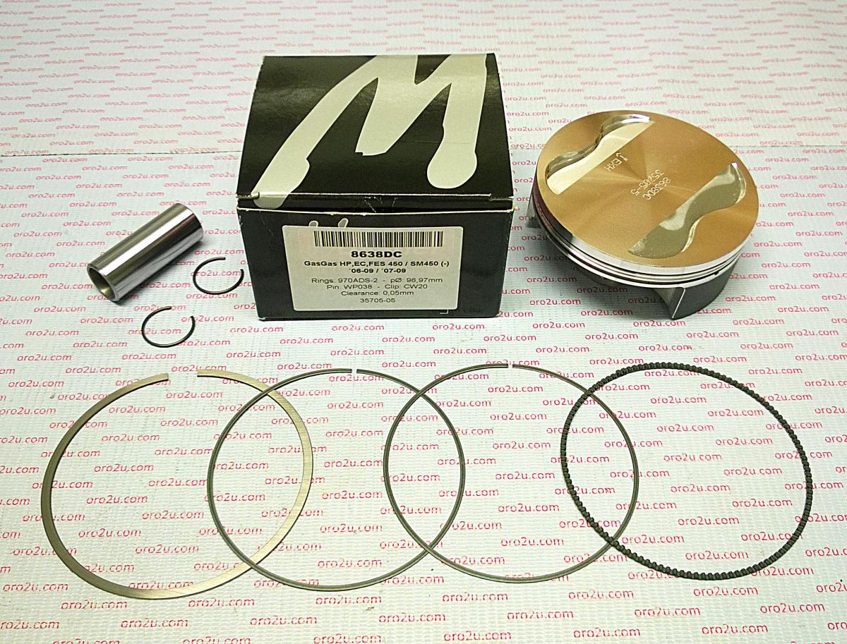 PISTON KIT 06-09 GASGAS 450 97, FORGED WOSSNER 8638DA