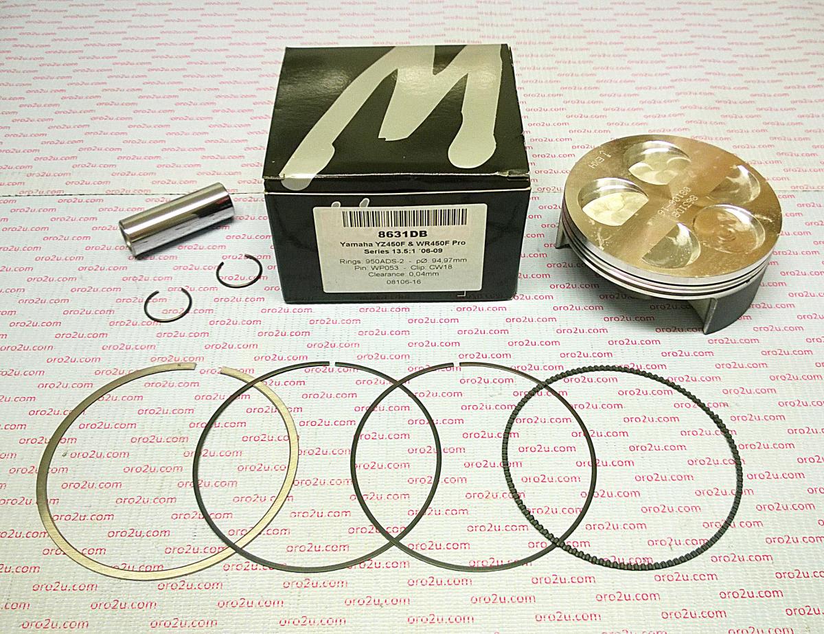 PISTON KIT 06-09 YZF WRF450 95, WOSSNER 8631DA HC YZF450, 2S2-11631-20-00