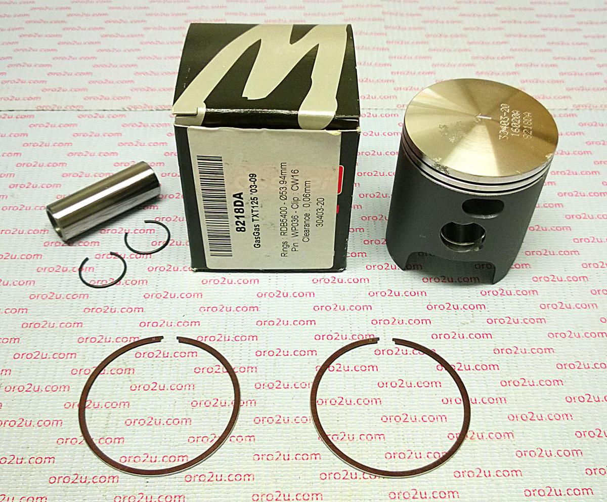 PISTON KIT 03-09 TXT125 GASGAS, FORGED WOSSNER 8218DA