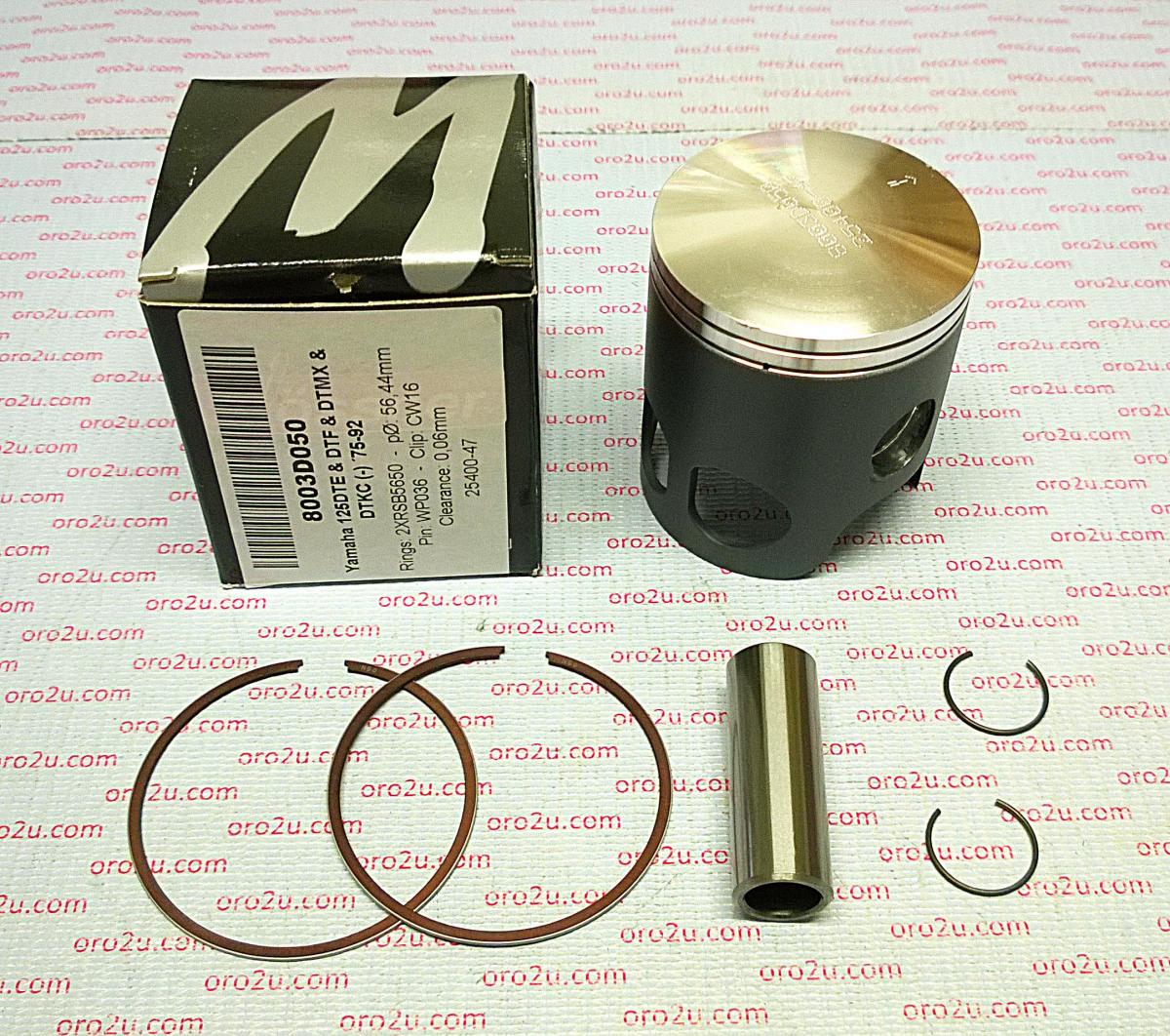 PISTON KIT DT RD 125 57.50, WOSSNER 8003D150 YAM 75-92
