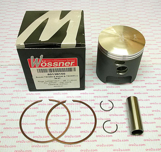PISTON KIT 86-97 TS250 70.50, WOSSNER 8013D050
