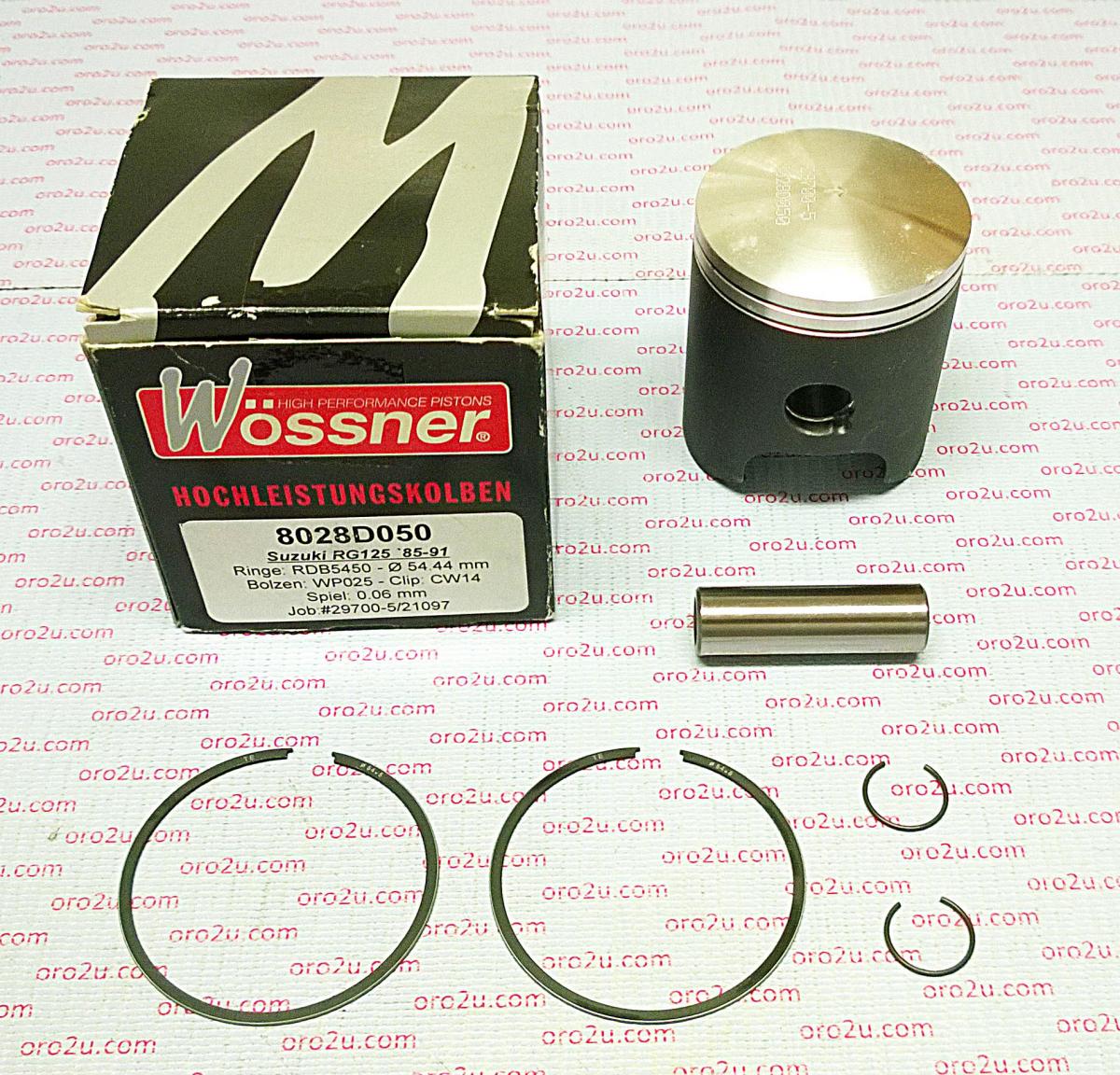 PISTON KIT 85-91 RG125 54.00, FORGED WOSSNER 8028DA