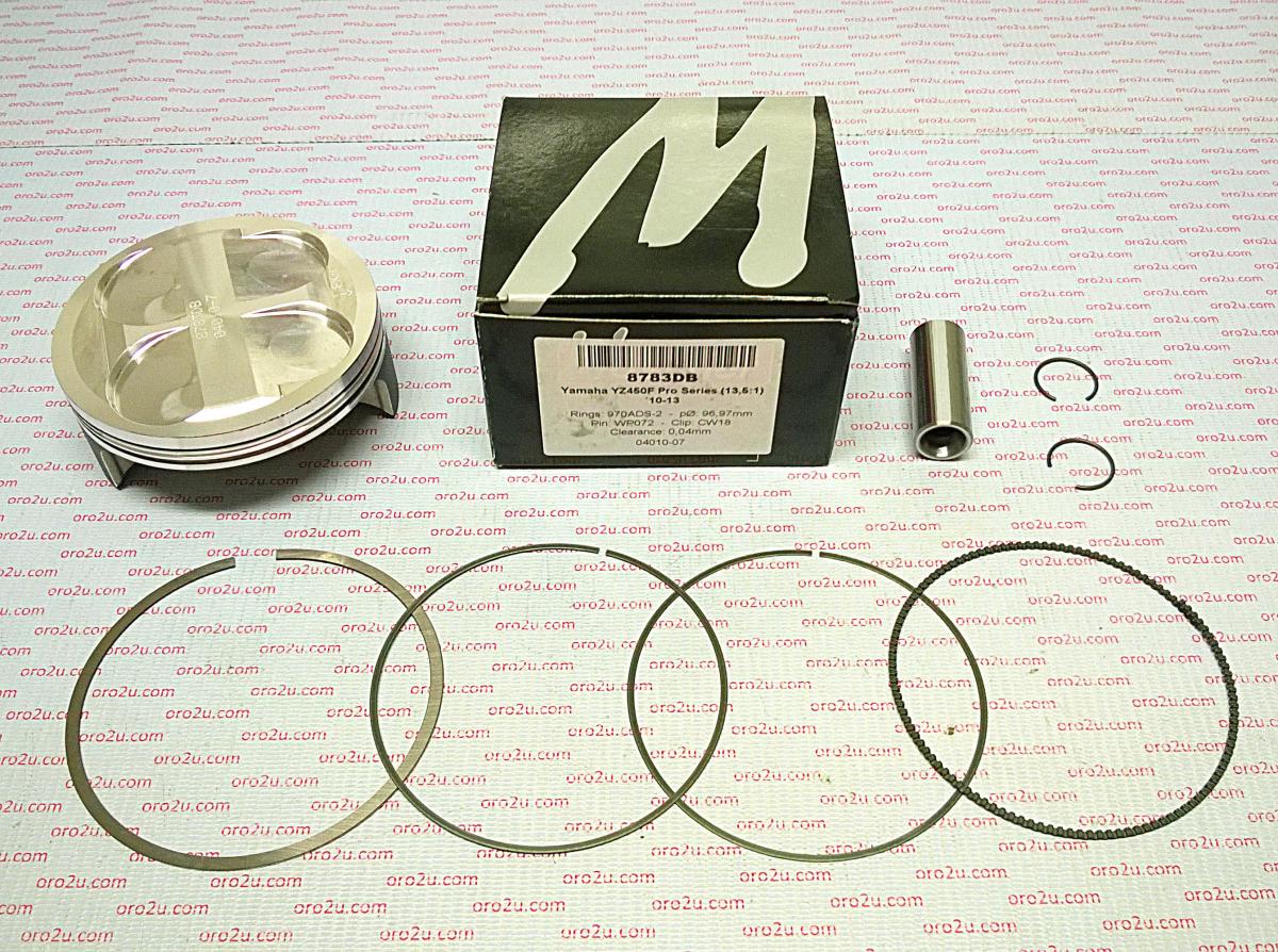 PISTON KIT 10-13 YZF450 13.5 A, COMP 13.5:1 WOSSNER 8783DA, 33D-11631-00-00