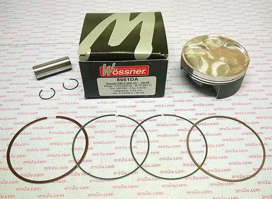 PISTON KIT 04-06 RMZ250 77 HC, FORGED WOSSNER 8661DA K1300-10052