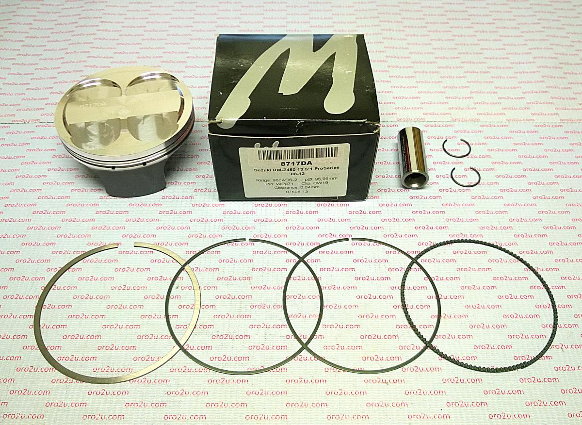 PISTON KIT 08-12 RMZ450 96 HC, FORGED WOSSNER 8717DA, 12111-28H10-0F0