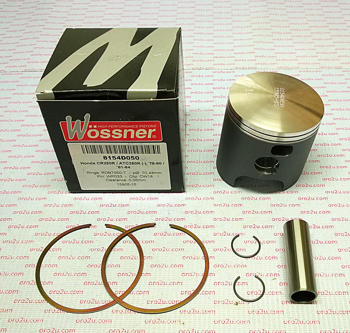 PISTON KIT 78-80 CR250 70.00, FORGED WOSSNER 8154DA, ATC250R 81-84