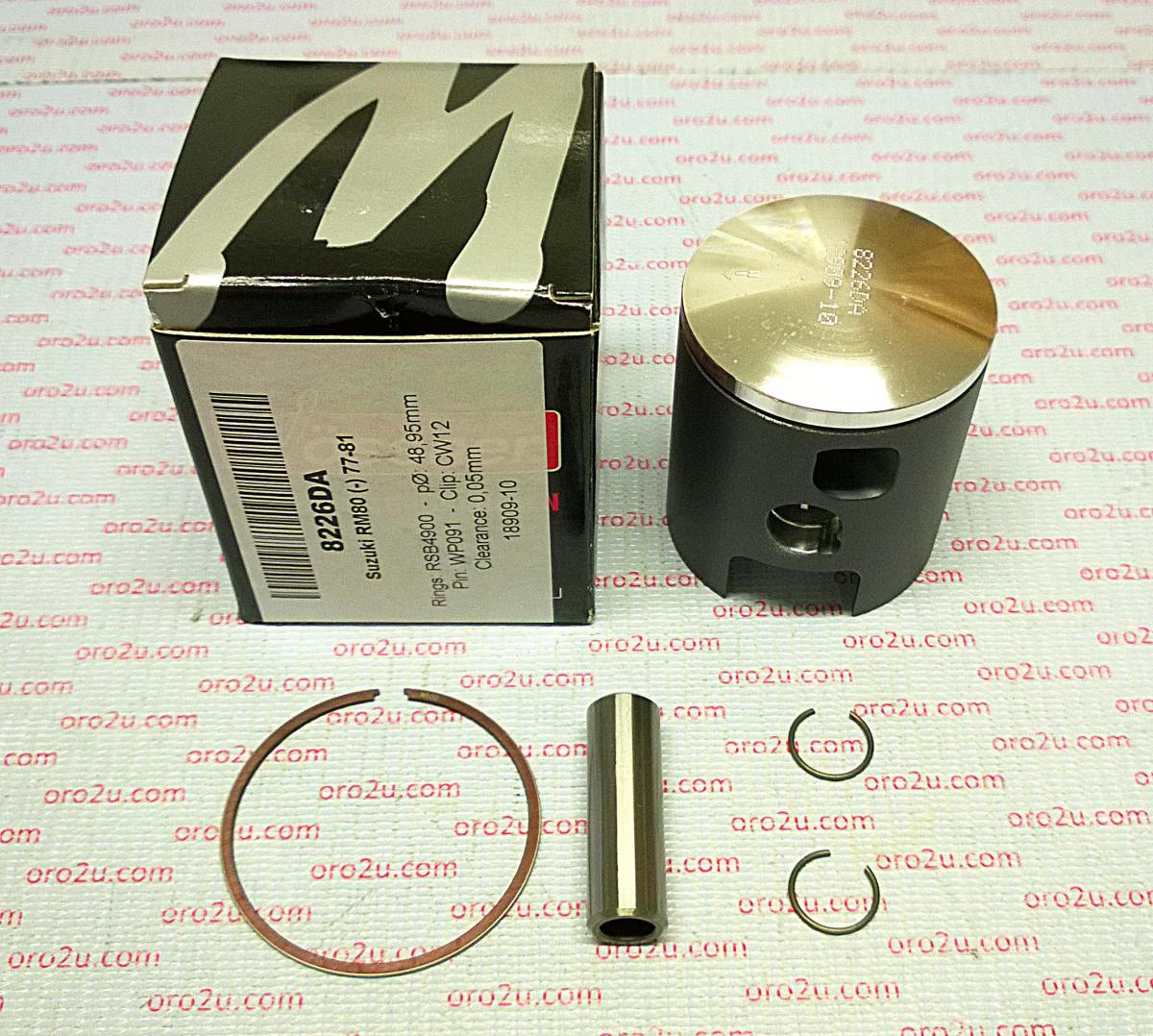 PISTON KIT 77-81 RM80 49.50, FORGED WOSSNER 8226D050