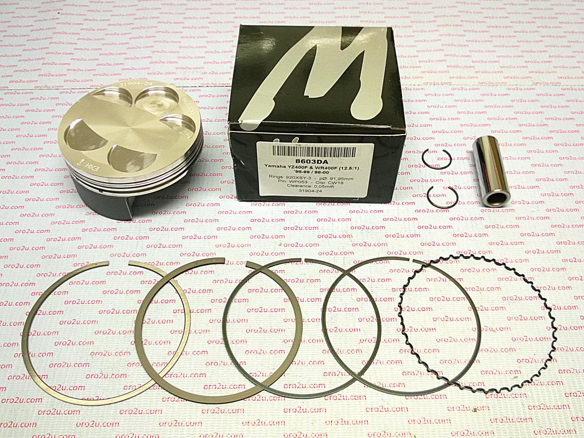 PISTON KIT 98-99 YZF400 92.00, FORGED WOSSNER 8603DB