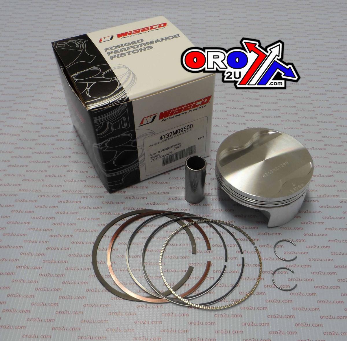 PISTON KIT 08 KTM525XC ATV 95, WISECO 4732M09500